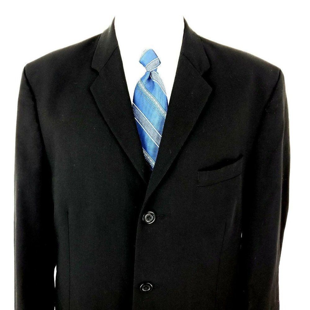 Dkny Wool 3 Button Blazer‎ 40R Charcoal Gray